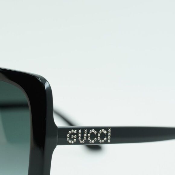 ? NEW GUCCI GG0728SA 001 SHINY BLACK GREY GRADIENT SUNGLASSES main image 6